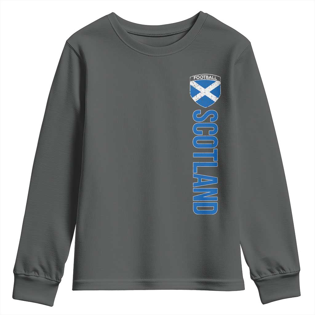 Scotland Soccer Youth Sweatshirt Vintage SCOT Scottish Flag Graphic Football Fan