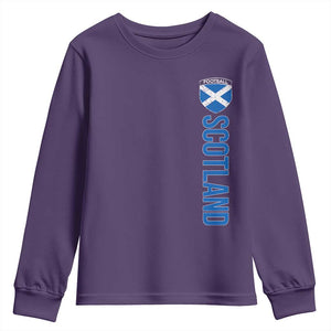 Scotland Soccer Youth Sweatshirt Vintage SCOT Scottish Flag Graphic Football Fan