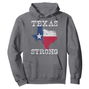Strong Texas Hoodie Distressed Flag Texan Pride Flood Relief Disaster TS10 Charcoal Print Your Wear