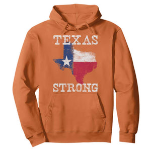 Strong Texas Hoodie Distressed Flag Texan Pride Flood Relief Disaster TS10 Orange Print Your Wear