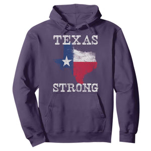 Strong Texas Hoodie Distressed Flag Texan Pride Flood Relief Disaster TS10 Purple Print Your Wear