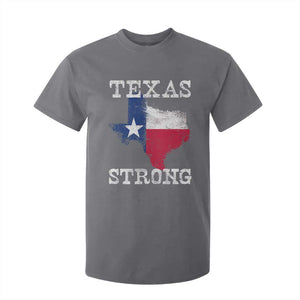 Strong Texas T Shirt For Kid Distressed Flag Texan Pride Flood Relief Disaster TS10 Charcoal Print Your Wear