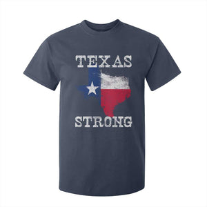 Strong Texas T Shirt For Kid Distressed Flag Texan Pride Flood Relief Disaster TS10 Navy Print Your Wear