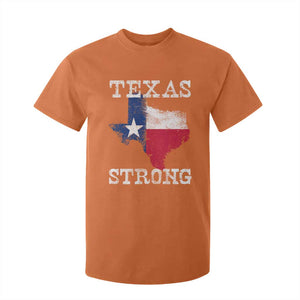 Strong Texas T Shirt For Kid Distressed Flag Texan Pride Flood Relief Disaster TS10 Orange Print Your Wear