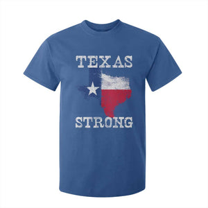 Strong Texas T Shirt For Kid Distressed Flag Texan Pride Flood Relief Disaster TS10 Royal Blue Print Your Wear