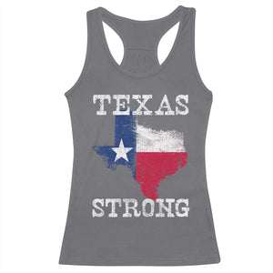 Strong Texas Racerback Tank Top Distressed Flag Texan Pride Flood Relief Disaster TS10 Charcoal Print Your Wear