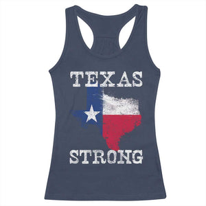 Strong Texas Racerback Tank Top Distressed Flag Texan Pride Flood Relief Disaster TS10 Navy Print Your Wear