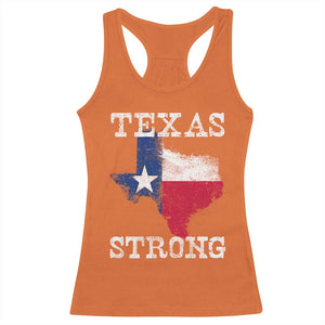 Strong Texas Racerback Tank Top Distressed Flag Texan Pride Flood Relief Disaster TS10 Orange Print Your Wear