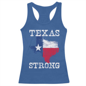 Strong Texas Racerback Tank Top Distressed Flag Texan Pride Flood Relief Disaster TS10 Royal Blue Print Your Wear