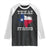 Strong Texas Raglan Shirt Distressed Flag Texan Pride Flood Relief Disaster TS10 Black White Print Your Wear
