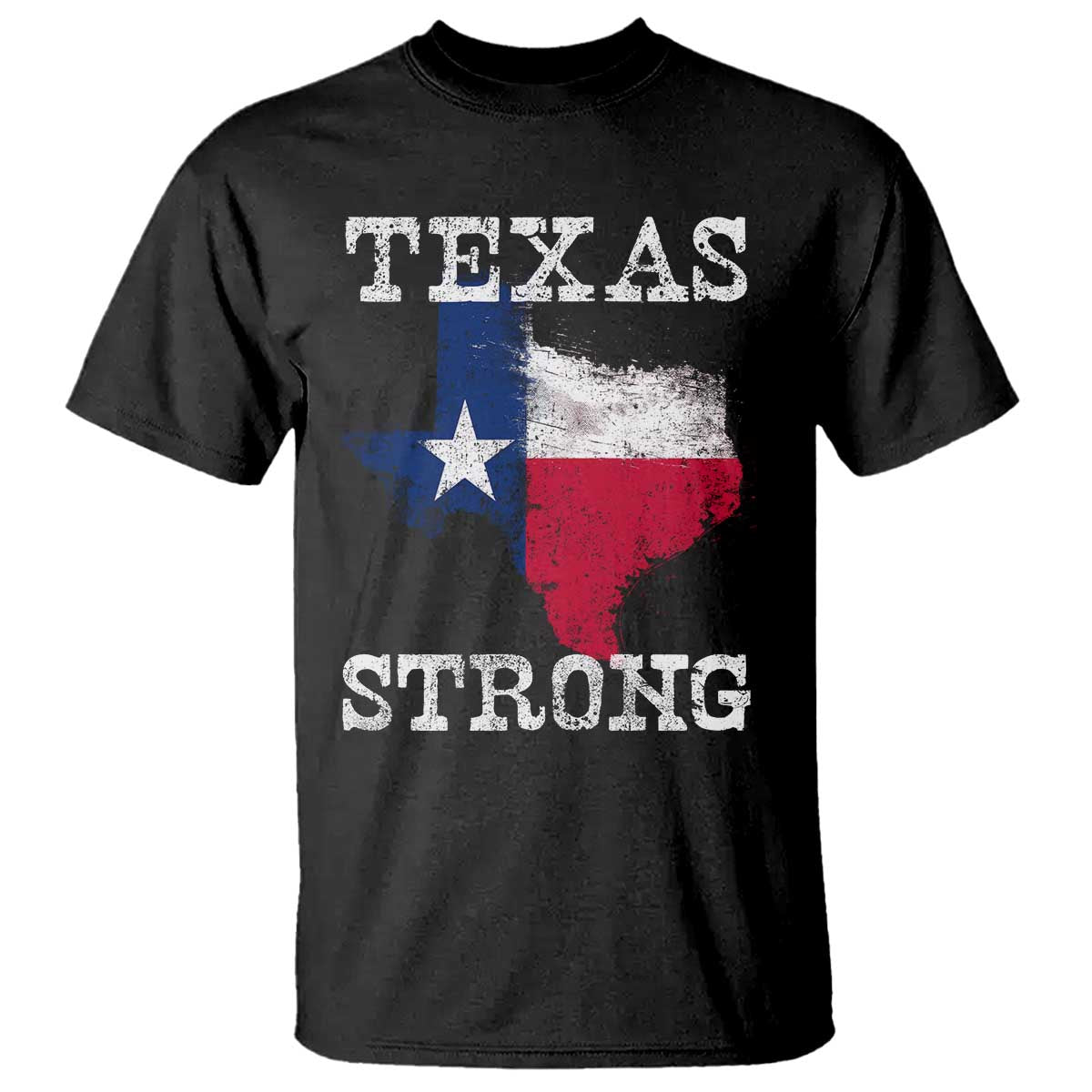 Strong Texas T Shirt Distressed Flag Texan Pride Flood Relief Disaster TS10 Black Print Your Wear