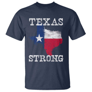 Strong Texas T Shirt Distressed Flag Texan Pride Flood Relief Disaster TS10 Navy Print Your Wear