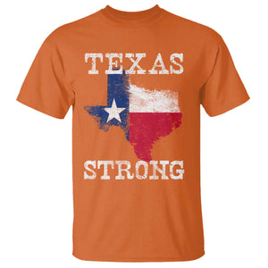 Strong Texas T Shirt Distressed Flag Texan Pride Flood Relief Disaster TS10 Orange Print Your Wear