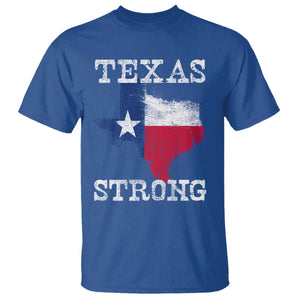 Strong Texas T Shirt Distressed Flag Texan Pride Flood Relief Disaster TS10 Royal Blue Print Your Wear