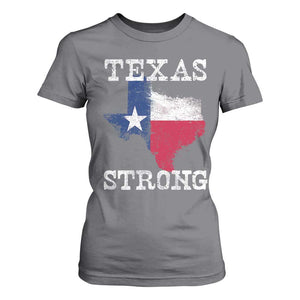 Strong Texas T Shirt For Women Distressed Flag Texan Pride Flood Relief Disaster TS10 Charcoal Print Your Wear
