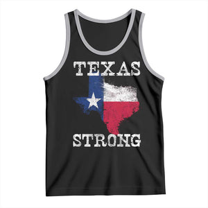 Strong Texas Tank Top Distressed Flag Texan Pride Flood Relief Disaster TS10 Black Athletic Heather Print Your Wear