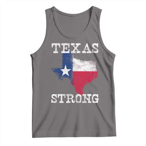 Strong Texas Tank Top Distressed Flag Texan Pride Flood Relief Disaster TS10 Deep Heather Print Your Wear