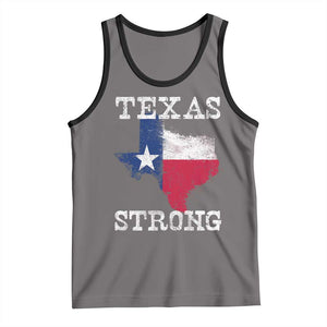 Strong Texas Tank Top Distressed Flag Texan Pride Flood Relief Disaster TS10 Deep Heather Black Print Your Wear