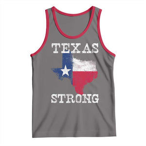 Strong Texas Tank Top Distressed Flag Texan Pride Flood Relief Disaster TS10 Deep Heather Red Print Your Wear