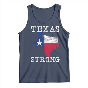 Strong Texas Tank Top Distressed Flag Texan Pride Flood Relief Disaster TS10 Navy Print Your Wear