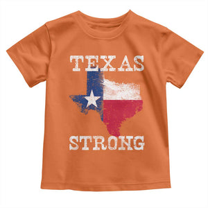 Strong Texas Toddler T Shirt Distressed Flag Texan Pride Flood Relief Disaster TS10 Orange Print Your Wear