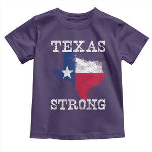 Strong Texas Toddler T Shirt Distressed Flag Texan Pride Flood Relief Disaster TS10 Purple Print Your Wear