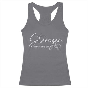Strong Texas Flood Disaster Relief Racerback Tank Top Hill Country Flooding Survivor Texan TS10 Charcoal Print Your Wear