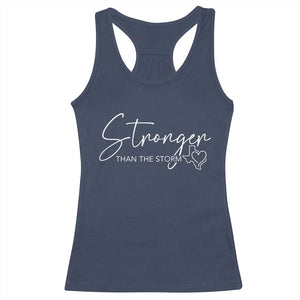 Strong Texas Flood Disaster Relief Racerback Tank Top Hill Country Flooding Survivor Texan TS10 Navy Print Your Wear