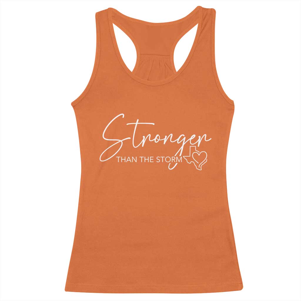 Strong Texas Flood Disaster Relief Racerback Tank Top Hill Country Flooding Survivor Texan TS10 Orange Print Your Wear