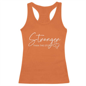 Strong Texas Flood Disaster Relief Racerback Tank Top Hill Country Flooding Survivor Texan TS10 Orange Print Your Wear