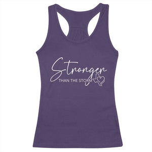 Strong Texas Flood Disaster Relief Racerback Tank Top Hill Country Flooding Survivor Texan TS10 Purple Print Your Wear