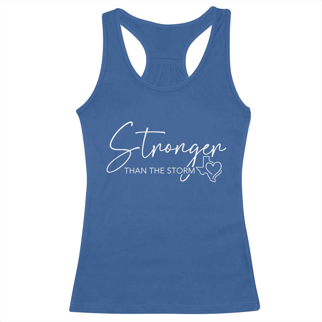 Strong Texas Flood Disaster Relief Racerback Tank Top Hill Country Flooding Survivor Texan TS10 Royal Blue Print Your Wear