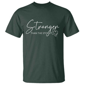 Strong Texas Flood Disaster Relief T Shirt Hill Country Flooding Survivor Texan TS10 Dark Forest Green Print Your Wear