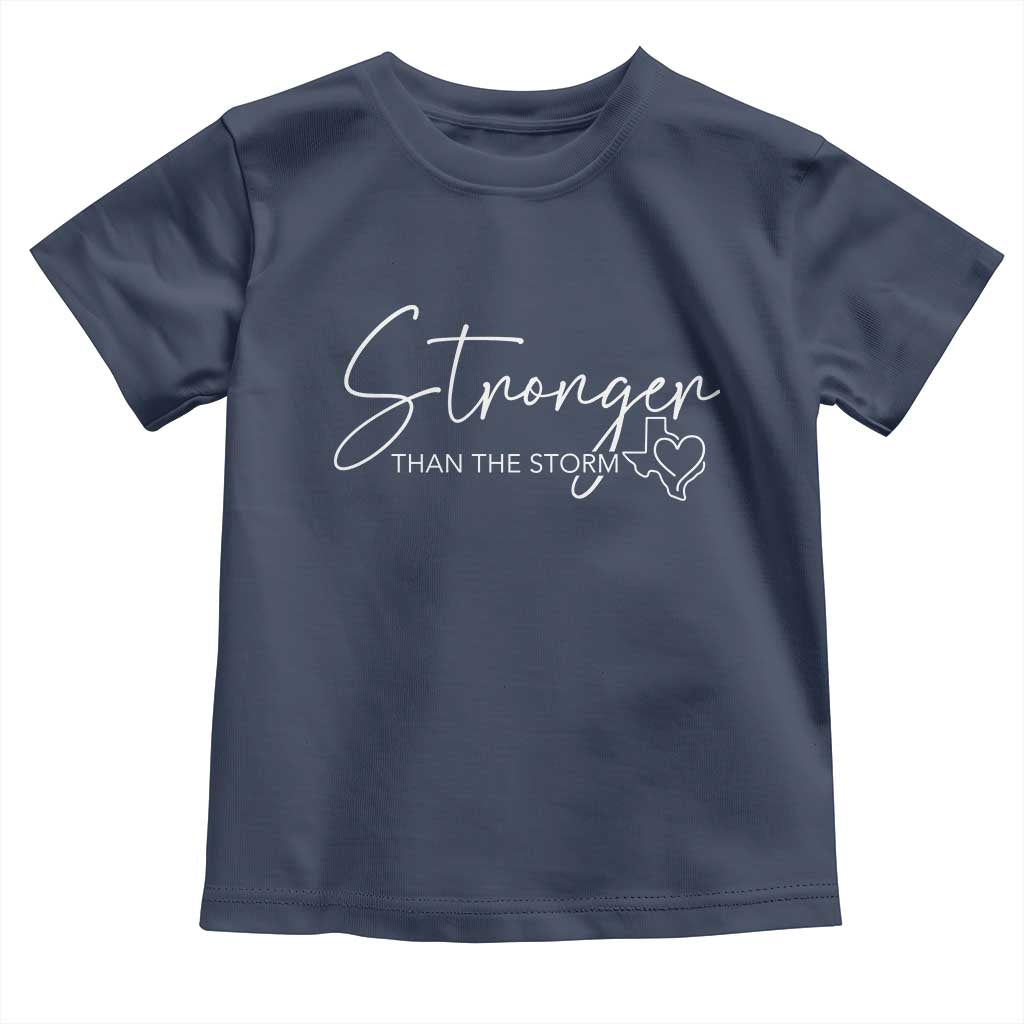 Strong Texas Flood Disaster Relief Toddler T Shirt Hill Country Flooding Survivor Texan TS10 Navy Print Your Wear