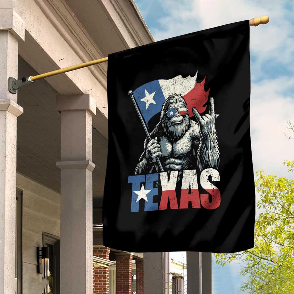 Bigfoot Texas Garden Flag Sasquatch Loves Rock On Hand Texan Texas Flag TS10 Print Your Wear