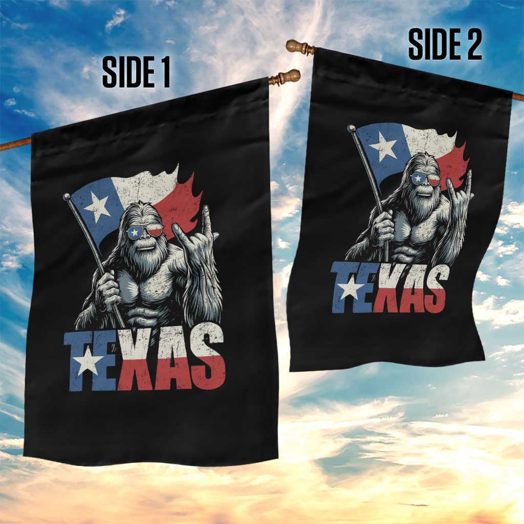 Bigfoot Texas Garden Flag Sasquatch Loves Rock On Hand Texan Texas Flag TS10 Print Your Wear