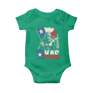 Bigfoot Texas Baby Onesie Sasquatch Loves Rock On Hand Texan Texas Flag TS10 Irish Green Print Your Wear