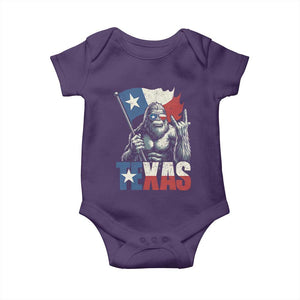 Bigfoot Texas Baby Onesie Sasquatch Loves Rock On Hand Texan Texas Flag TS10 Purple Print Your Wear