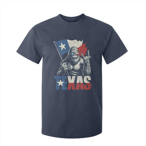 Bigfoot Texas T Shirt For Kid Sasquatch Loves Rock On Hand Texan Texas Flag TS10 Navy Print Your Wear