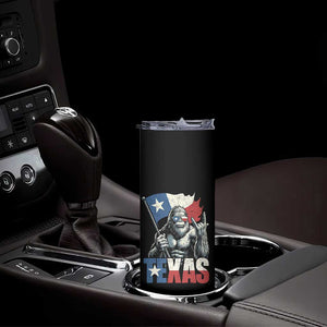 Bigfoot Texas Skinny Tumbler Sasquatch Loves Rock On Hand Texan Texas Flag TS10 Print Your Wear