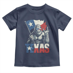 Bigfoot Texas Toddler T Shirt Sasquatch Loves Rock On Hand Texan Texas Flag TS10 Navy Print Your Wear