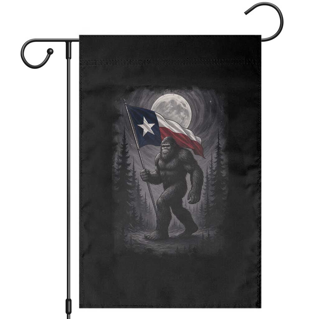 Bigfoot Texas Garden Flag Forest Sasquatch Loves Rock On Hand Texas Flag TS10 Black Print Your Wear