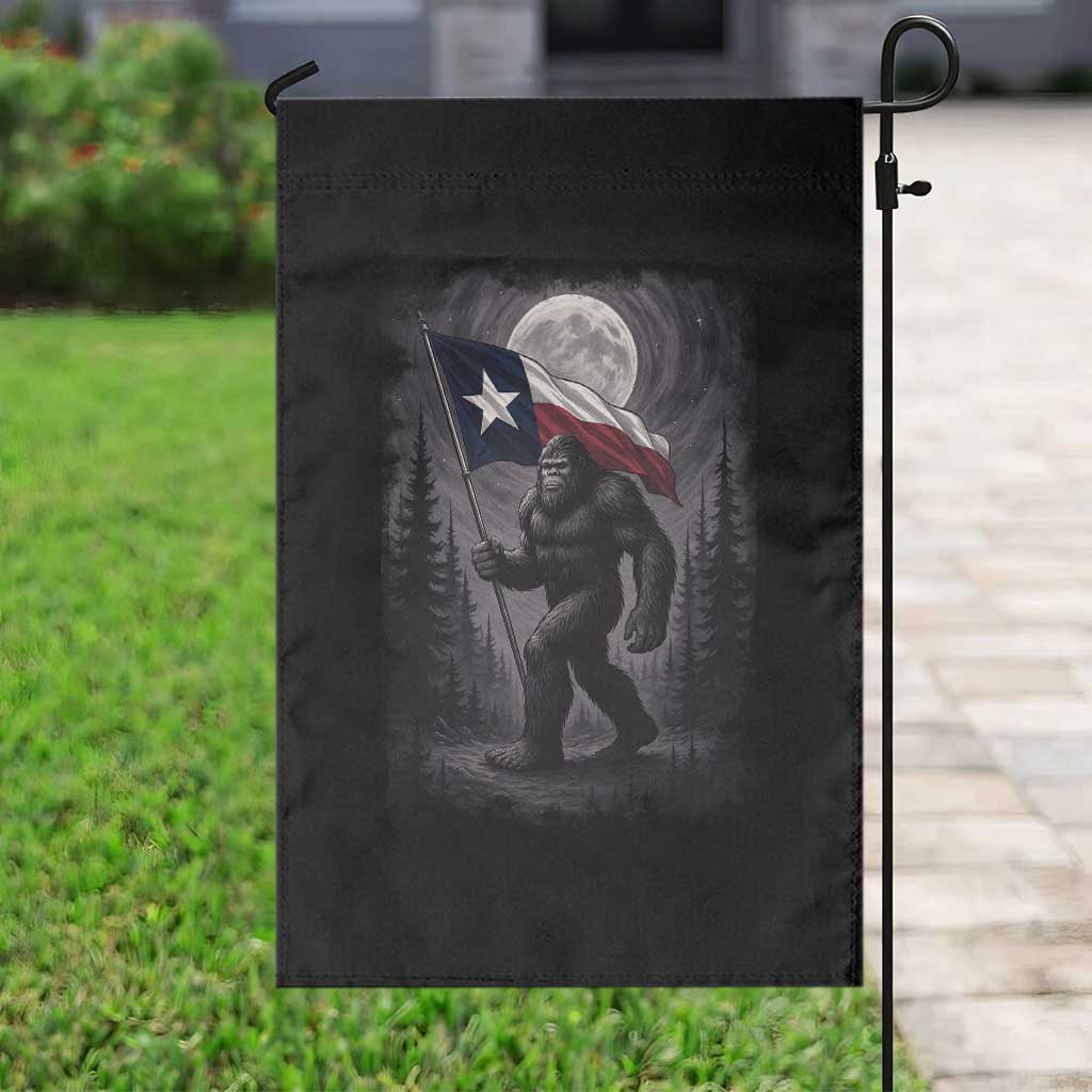 Bigfoot Texas Garden Flag Forest Sasquatch Loves Rock On Hand Texas Flag TS10 Print Your Wear