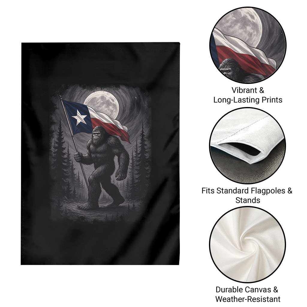 Bigfoot Texas Garden Flag Forest Sasquatch Loves Rock On Hand Texas Flag TS10 Print Your Wear