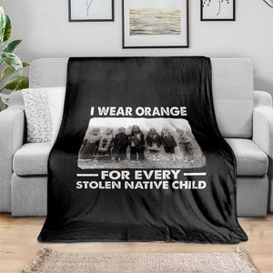 I Wear Orange For Every American Native Child Throw Blanket TS10 Print Your Wear