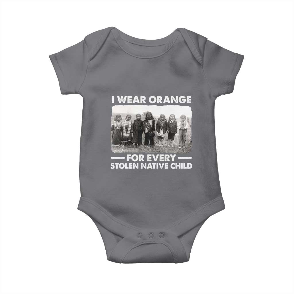 I Wear Orange For Every American Native Child Baby Onesie TS10 Charcoal Print Your Wear