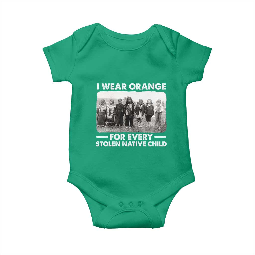 I Wear Orange For Every American Native Child Baby Onesie TS10 Irish Green Print Your Wear