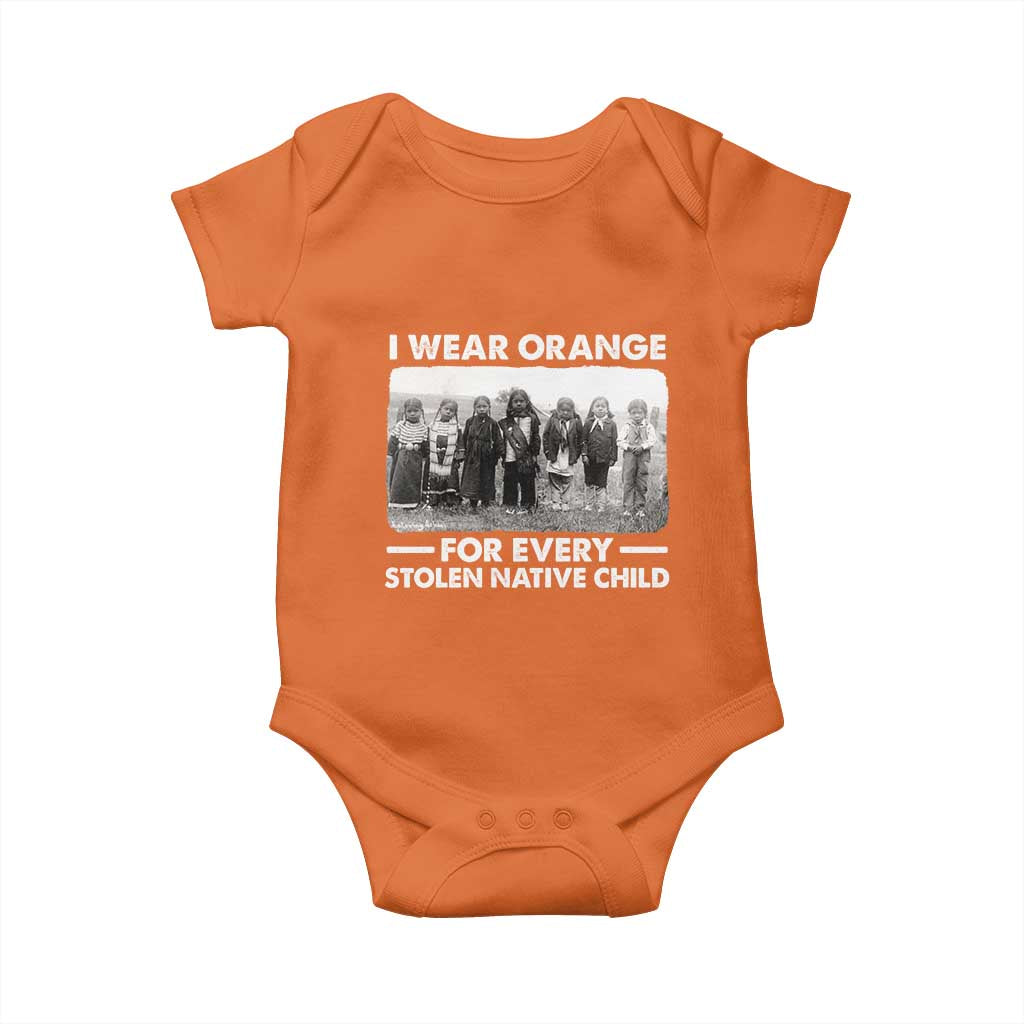 I Wear Orange For Every American Native Child Baby Onesie TS10 Orange Print Your Wear