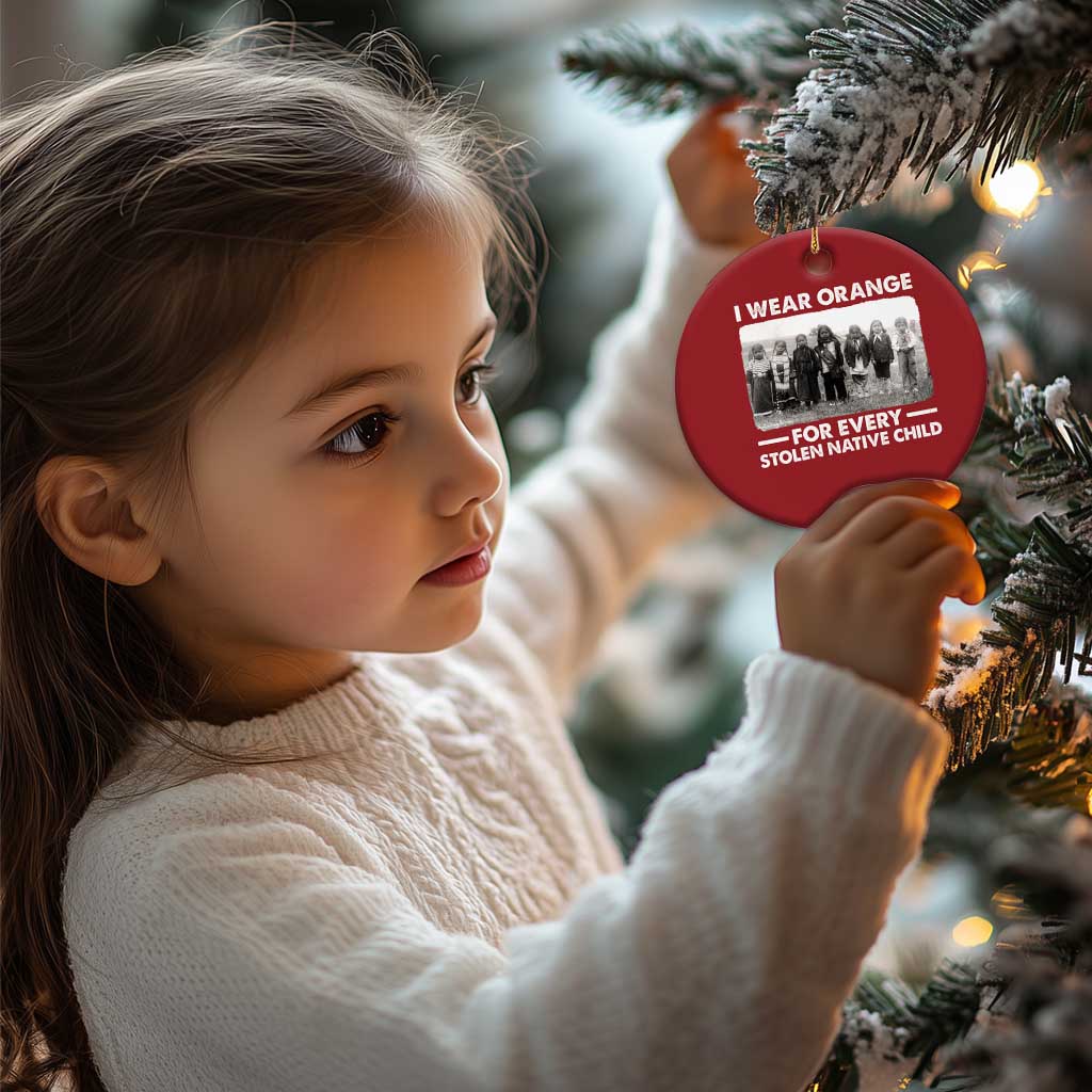 I Wear Orange For Every American Native Child Christmas Ornament TS10 Print Your Wear