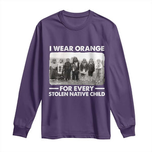 I Wear Orange For Every American Native Child Long Sleeve Shirt TS10 Purple Print Your Wear